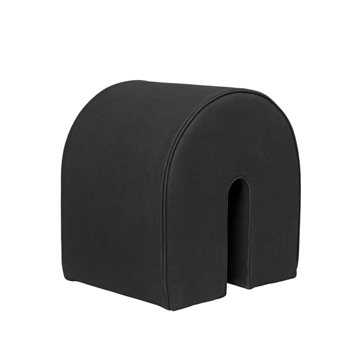 Curved sittepuff - Skinn black - Kristina Dam Studio