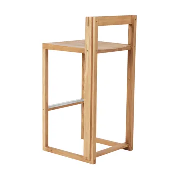 Outline barstol 75 cm - Varm lakkert eik-børstet stål - Kristina Dam Studio