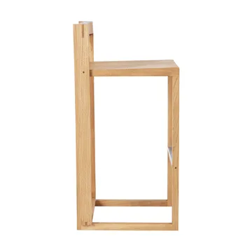 Outline barstol 75 cm - Varm lakkert eik-børstet stål - Kristina Dam Studio