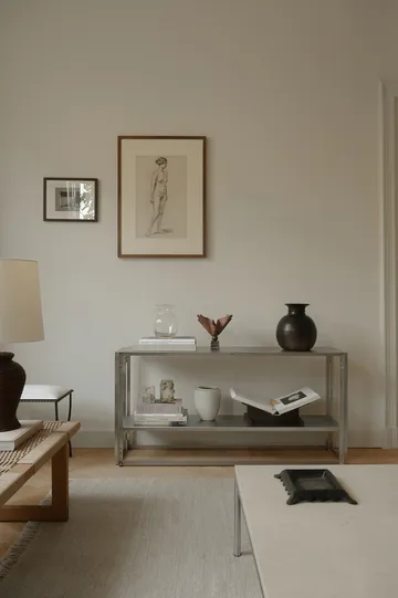 Sammenleggbar konsoll 124x60 cm - Børstet rustfritt stål - Kristina Dam Studio