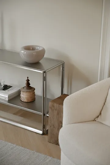 Sammenleggbar konsoll 124x60 cm - Børstet rustfritt stål - Kristina Dam Studio