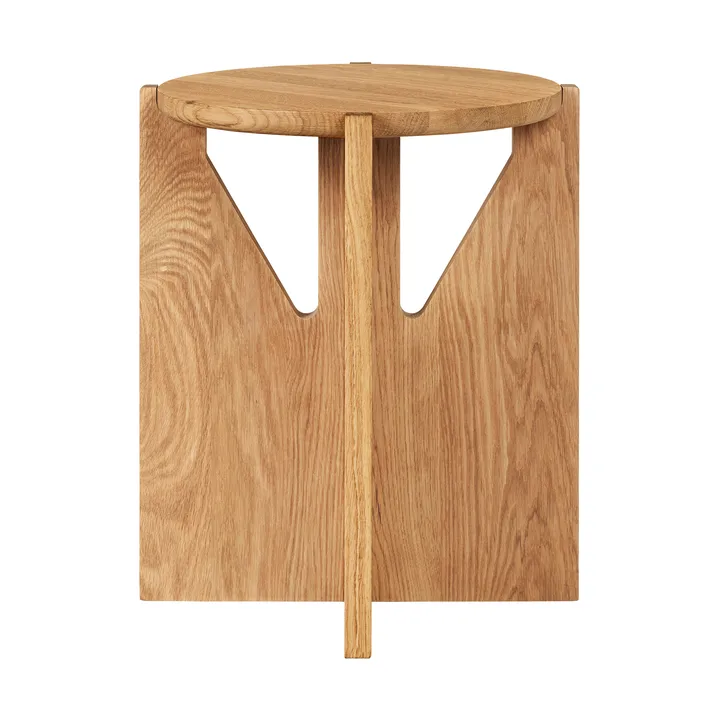 Simple rund krakk Ø36 cm - Varm lakkert eik - Kristina Dam Studio