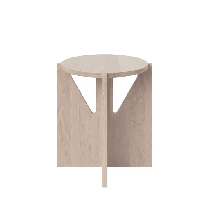 Stool rund krakk - Oak, Ø36x42 cm - Kristina Dam Studio
