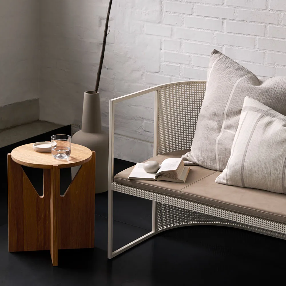Stool rund krakk, Oak black, Ø36x42 cm Kristina Dam Studio