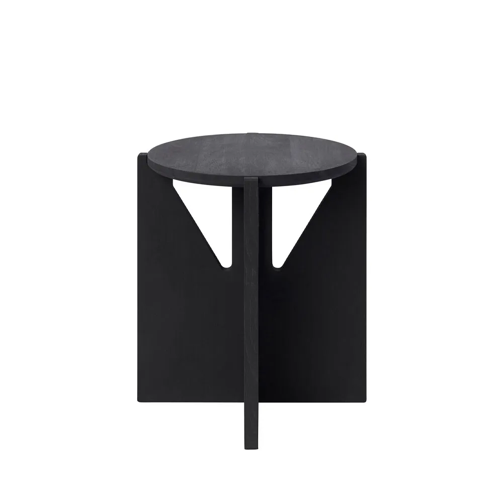Stool rund krakk, Oak black, Ø36x42 cm Kristina Dam Studio