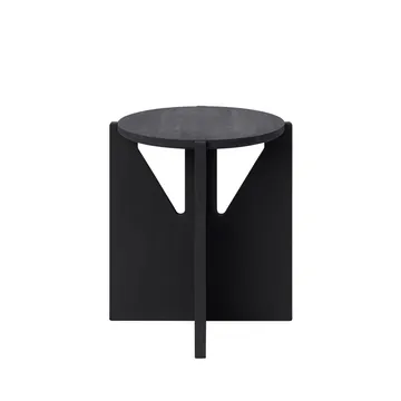 Stool rund krakk - Oak black, Ø36x42 cm - Kristina Dam Studio