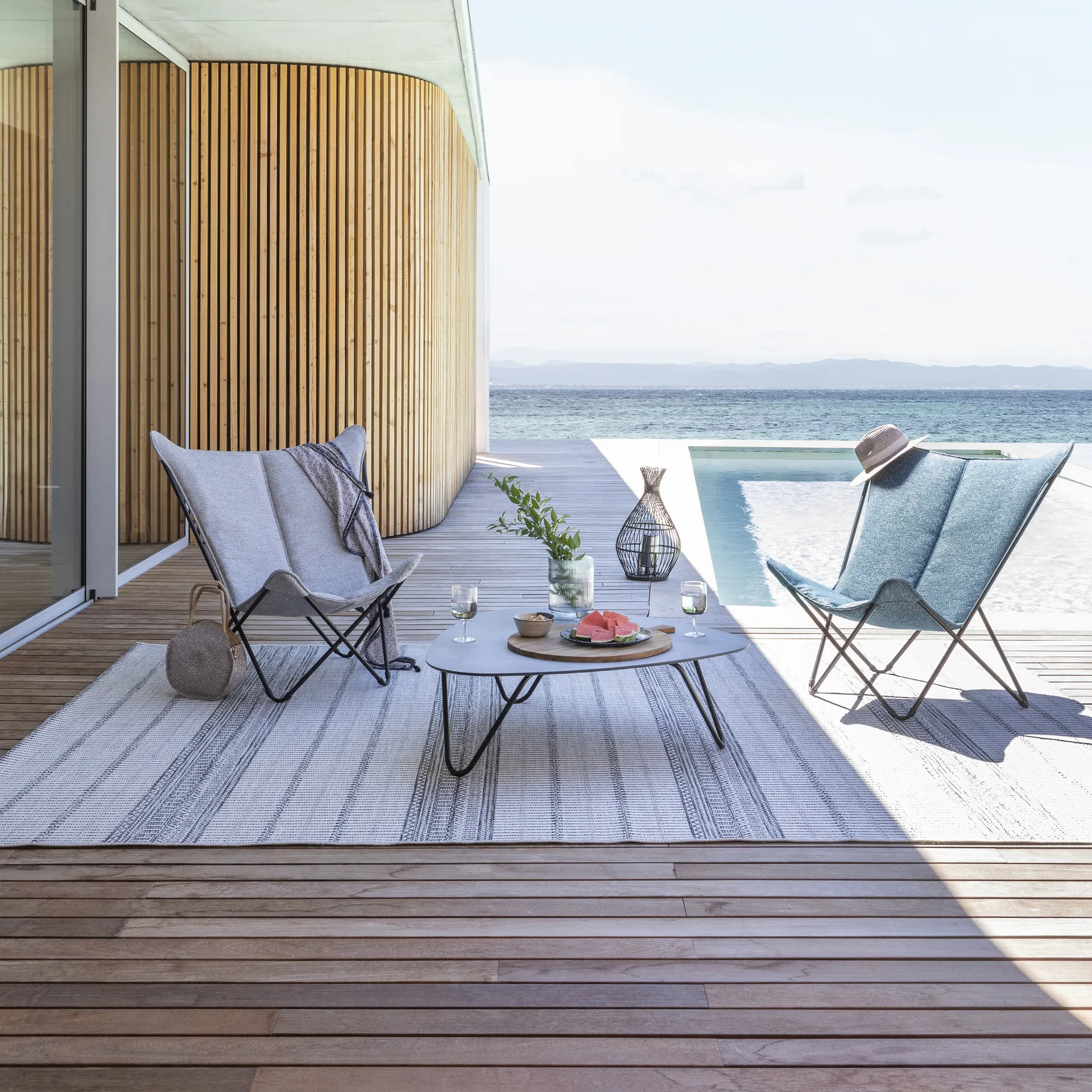 Sphinx solstol, Sunbrella Cobalt Lafuma