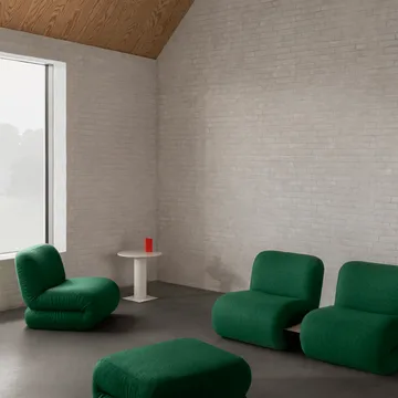 BAU lenestol - Divina melange-mørkegrønn, rett - Lammhults