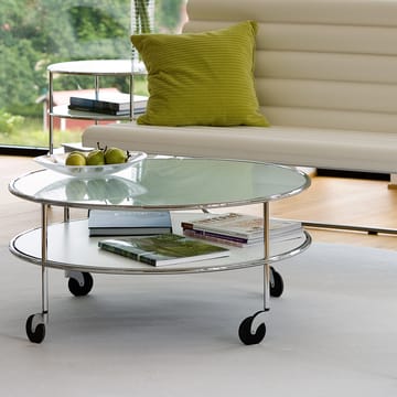 Chicago 3 sofabord - hvit laminat, kromunderstell - Lammhults