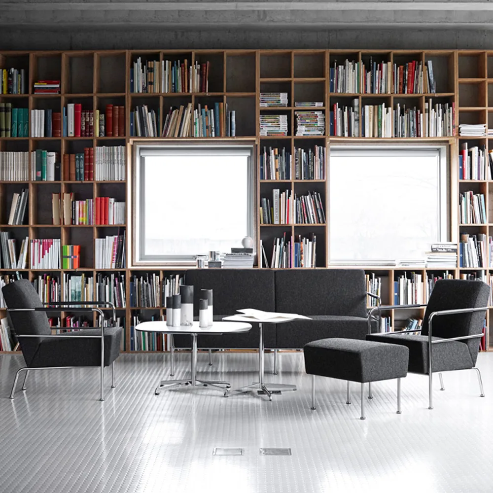 Chicago III sofabord, Svart laminat-svart Lammhults