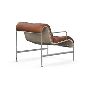 Sunny lenestol med armlener - Lær Cognac-kromstativ - Lammhults