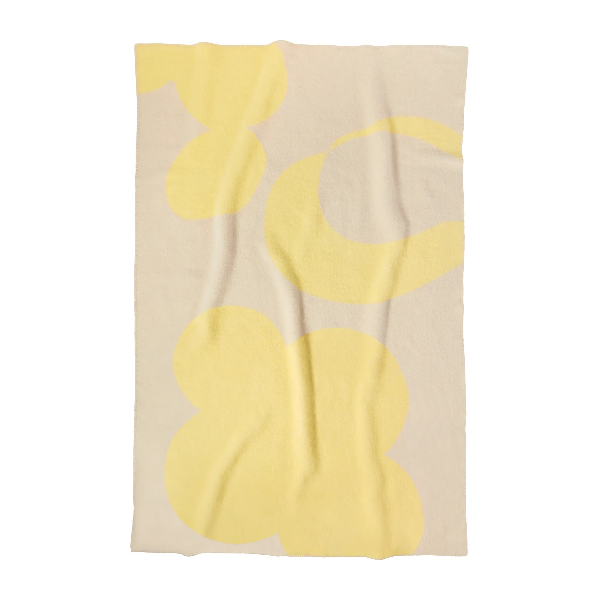 Anemone ullpledd 130 x 200 cm, Beige-yellow Layered