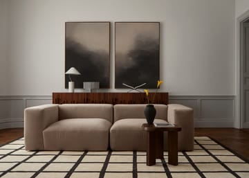 Avenue Checked Bone ullteppe - White, 250 x 350 cm - Layered