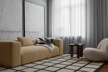 Avenue Checked Bone ullteppe - White, 250 x 350 cm - Layered