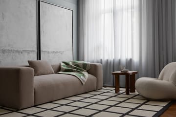 Avenue Checked Bone ullteppe - White, 250 x 350 cm - Layered