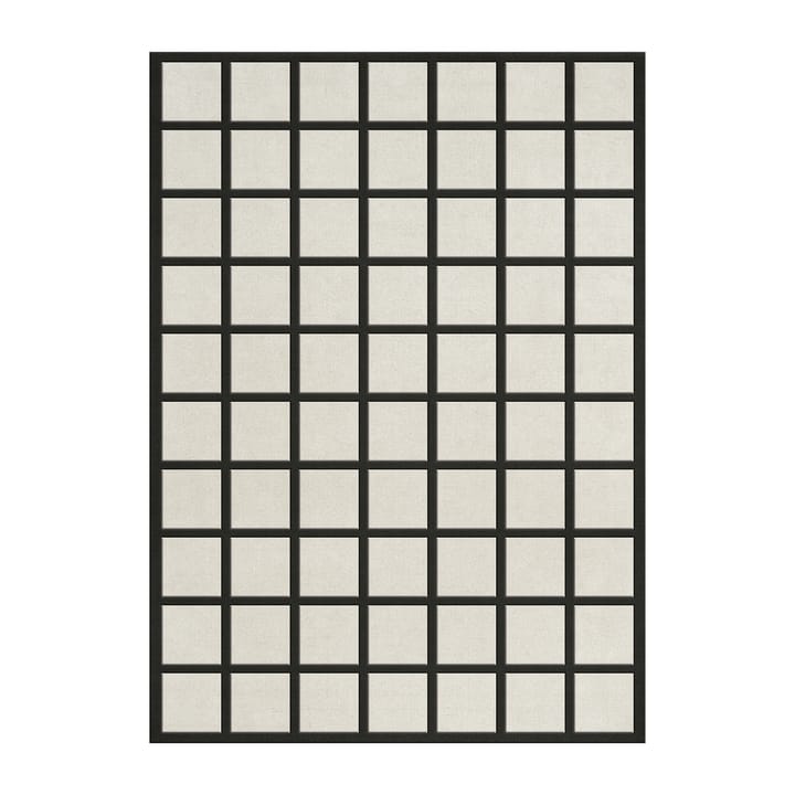 Avenue Checked Bone ullteppe - White 300 x 400 cm - Layered