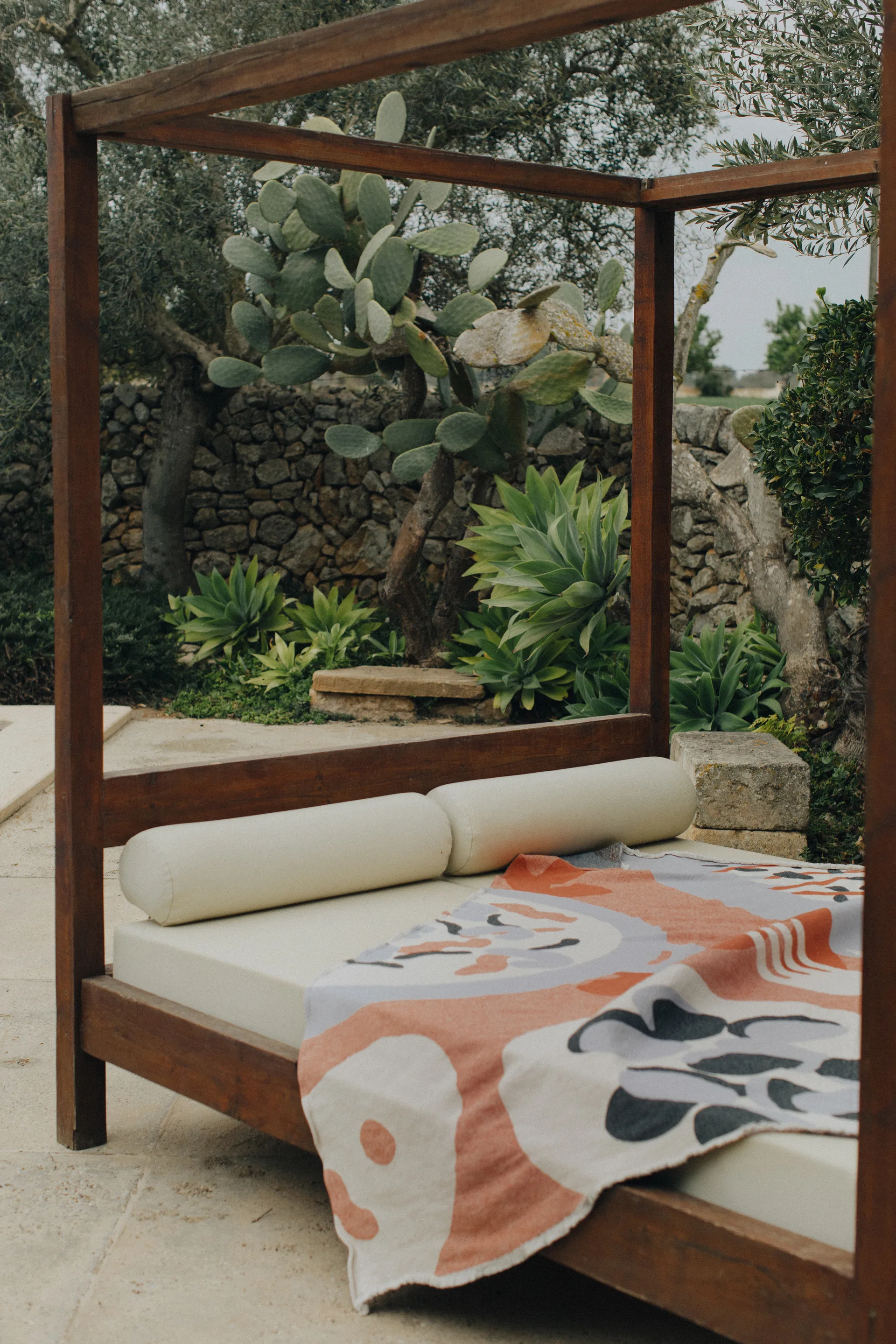 Boqueron bomullspledd 130 x 220 cm, Rød Layered