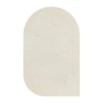 Circular ullteppe 220 x 350 cm - Bone white - Layered