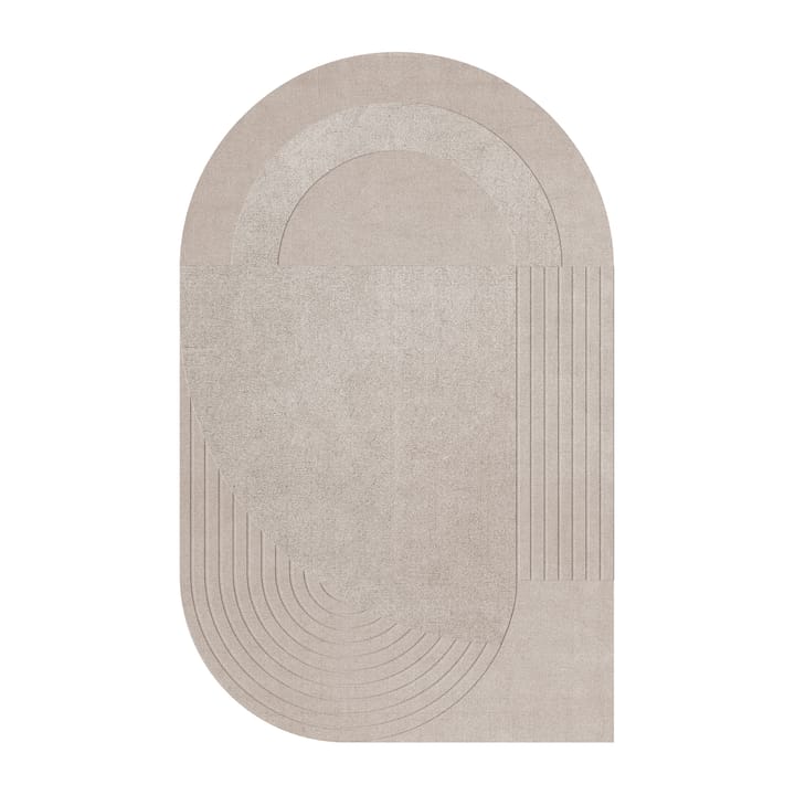 Circular ullteppe 220 x 350 cm - Light oatmeal - Layered