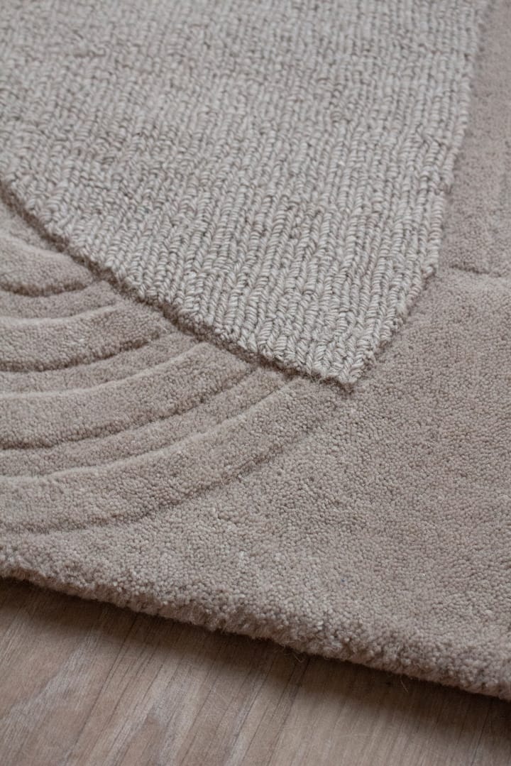 Circular ullteppe 220 x 350 cm, Light oatmeal Layered