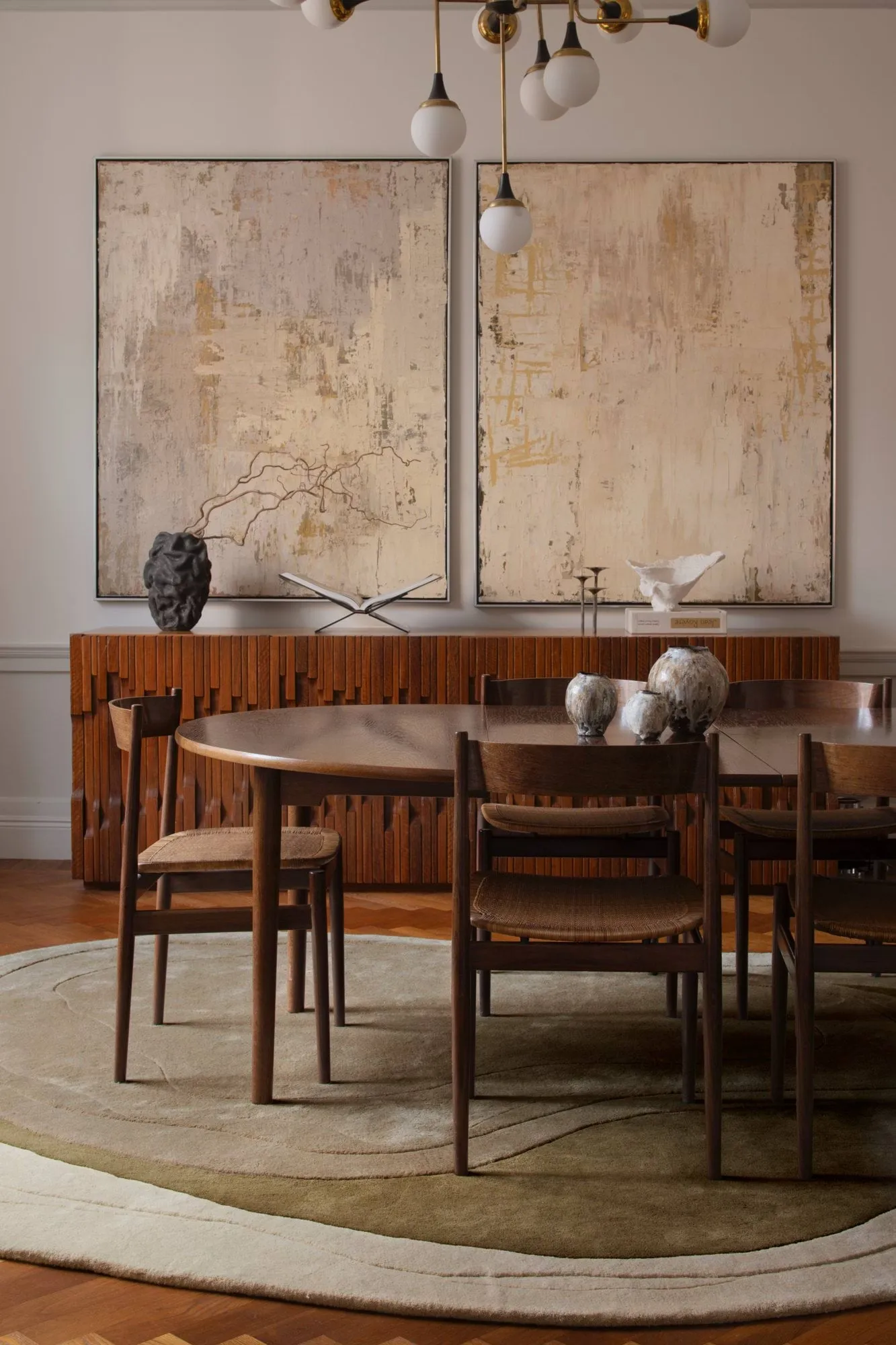 Erik Bratsberg Lozza ullteppe, Olive, 210x270 cm Layered