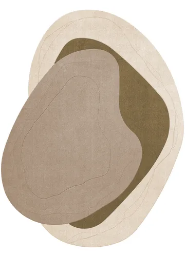 Erik Bratsberg Lozza ullteppe - Olive, 230x300 cm - Layered