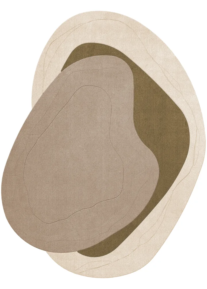 Erik Bratsberg Lozza ullteppe - Olive, 230x300 cm - Layered