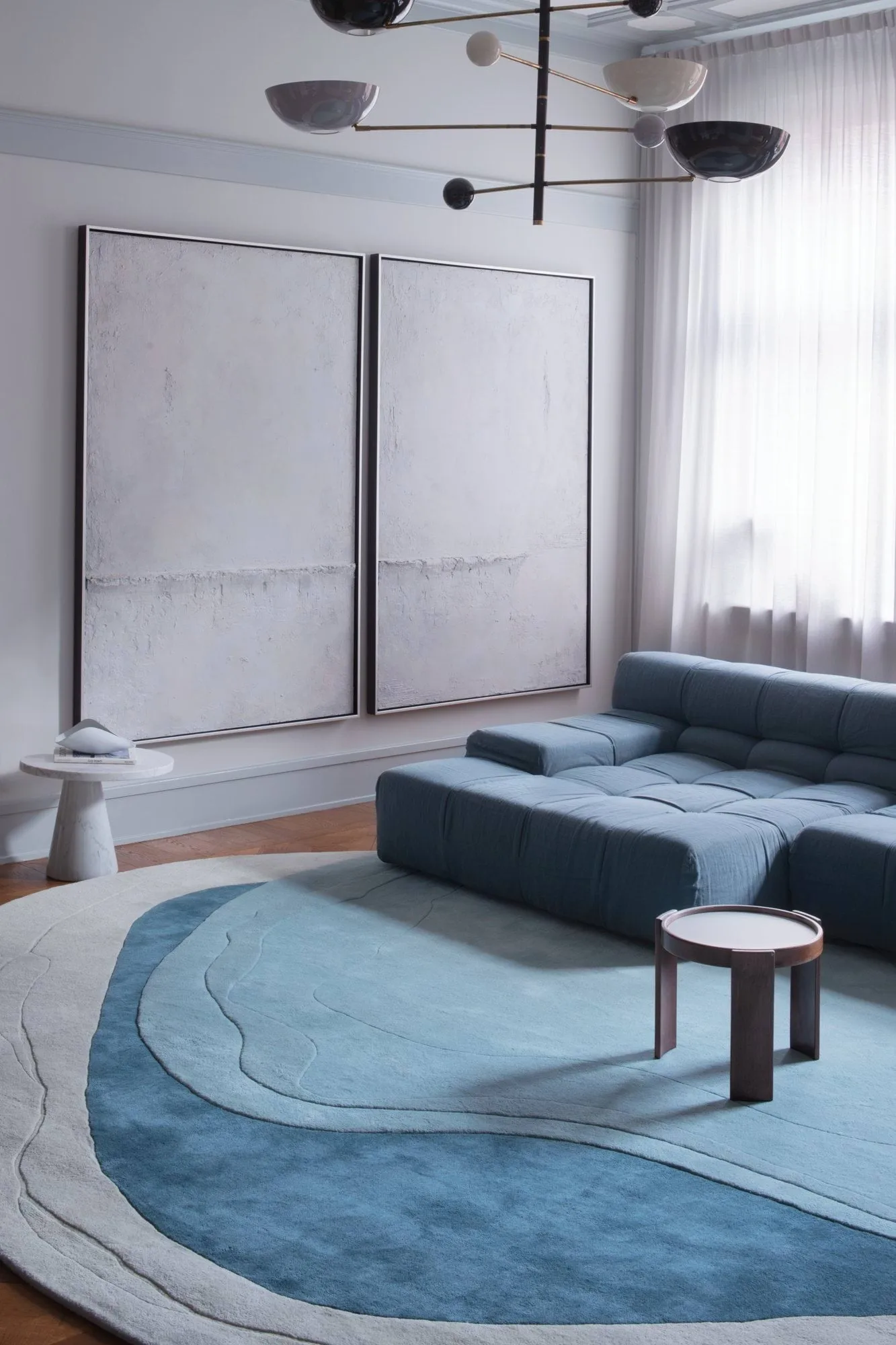 Erik Bratsberg Lozza ullteppe, Teal, 270x350 cm Layered