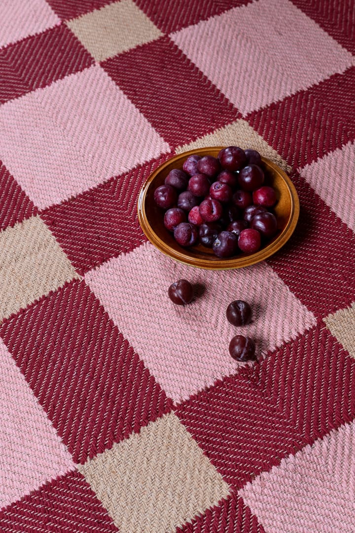 Evelina Kroon juteteppe 180 x 270, Plum punsch Layered
