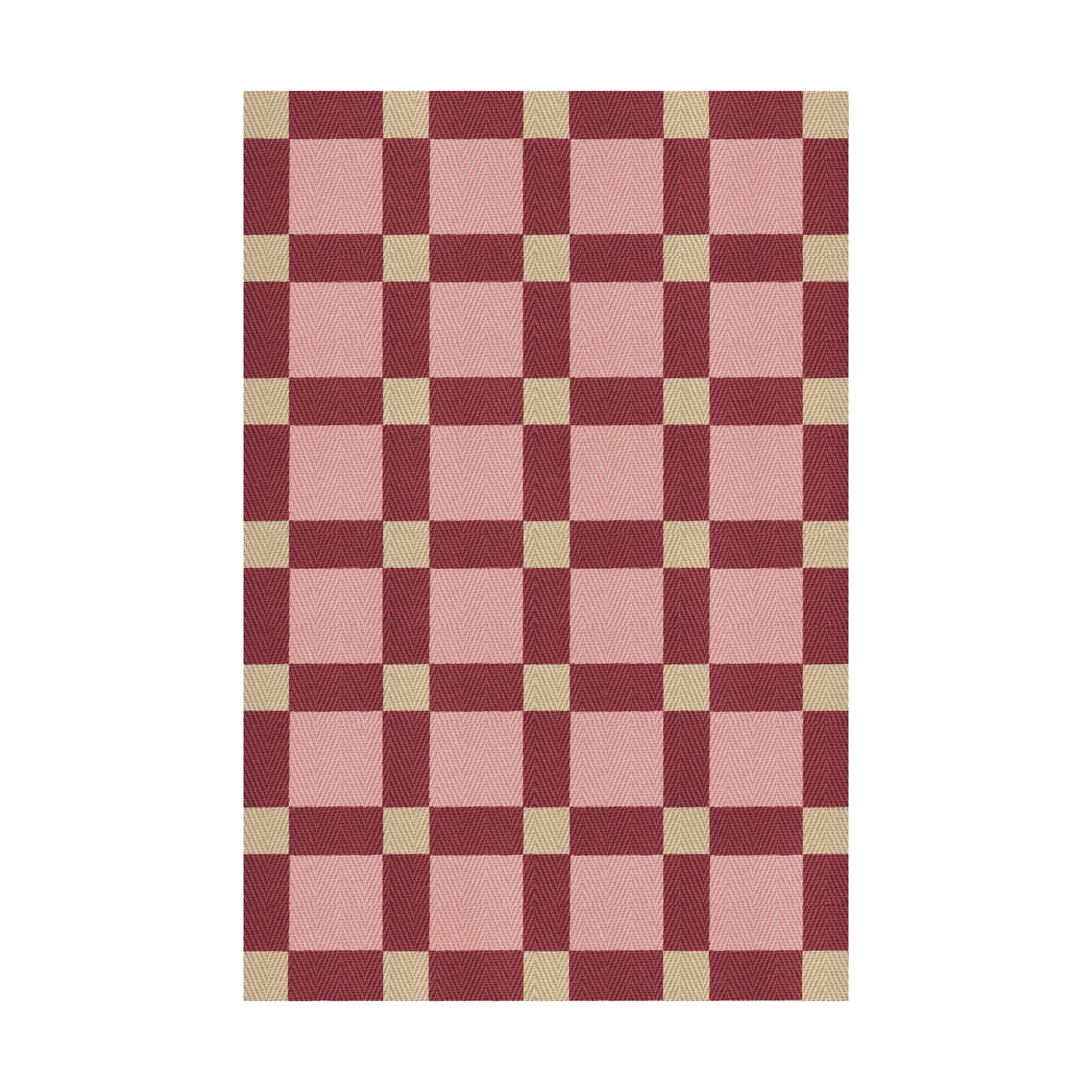 Evelina Kroon juteteppe 250 x 350 cm, Plum punsch Layered