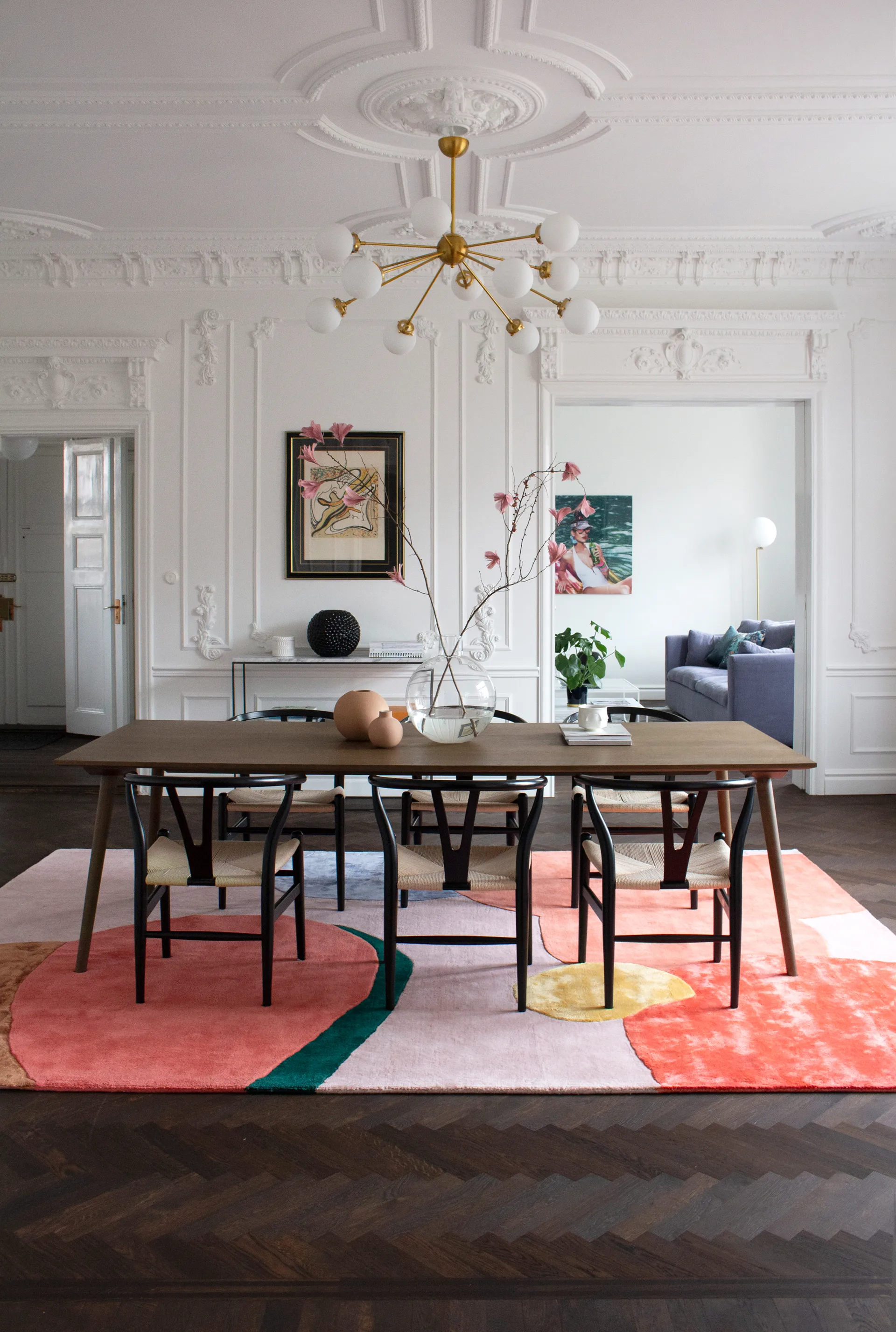 Flower Field ullteppe 160 x 230 cm, Pink Layered