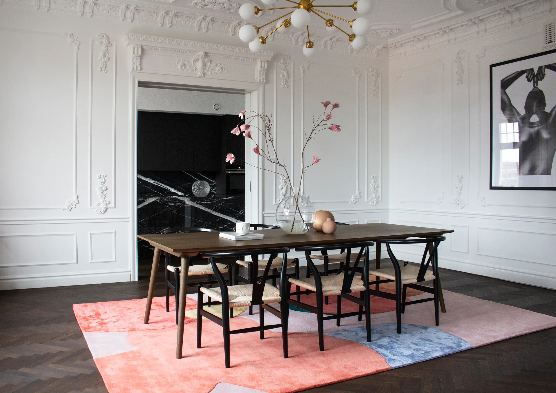 Flower Field ullteppe 180 x 270 cm, Pink Layered