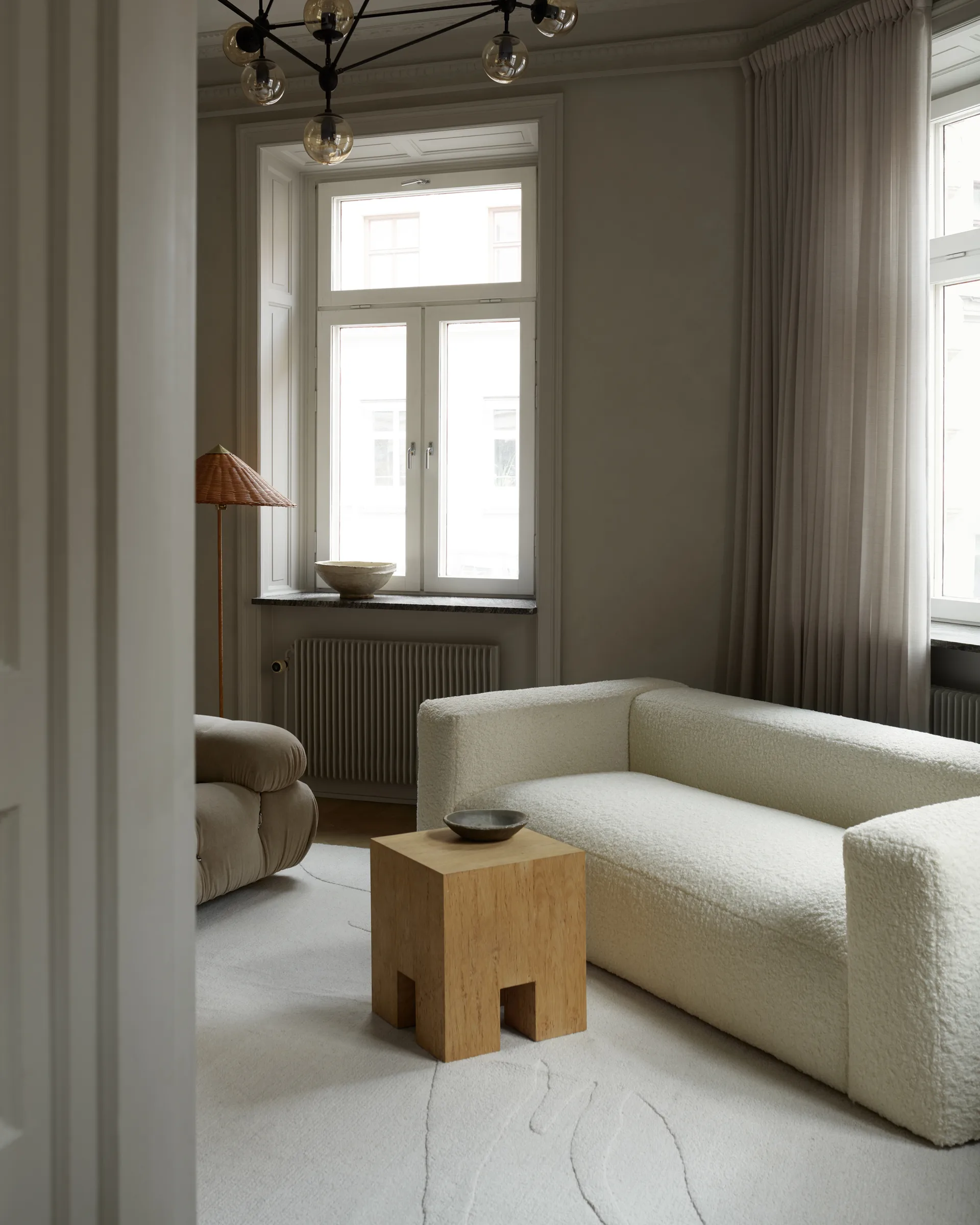 Nami ullteppe, Bone White, 300 x 400 cm Layered