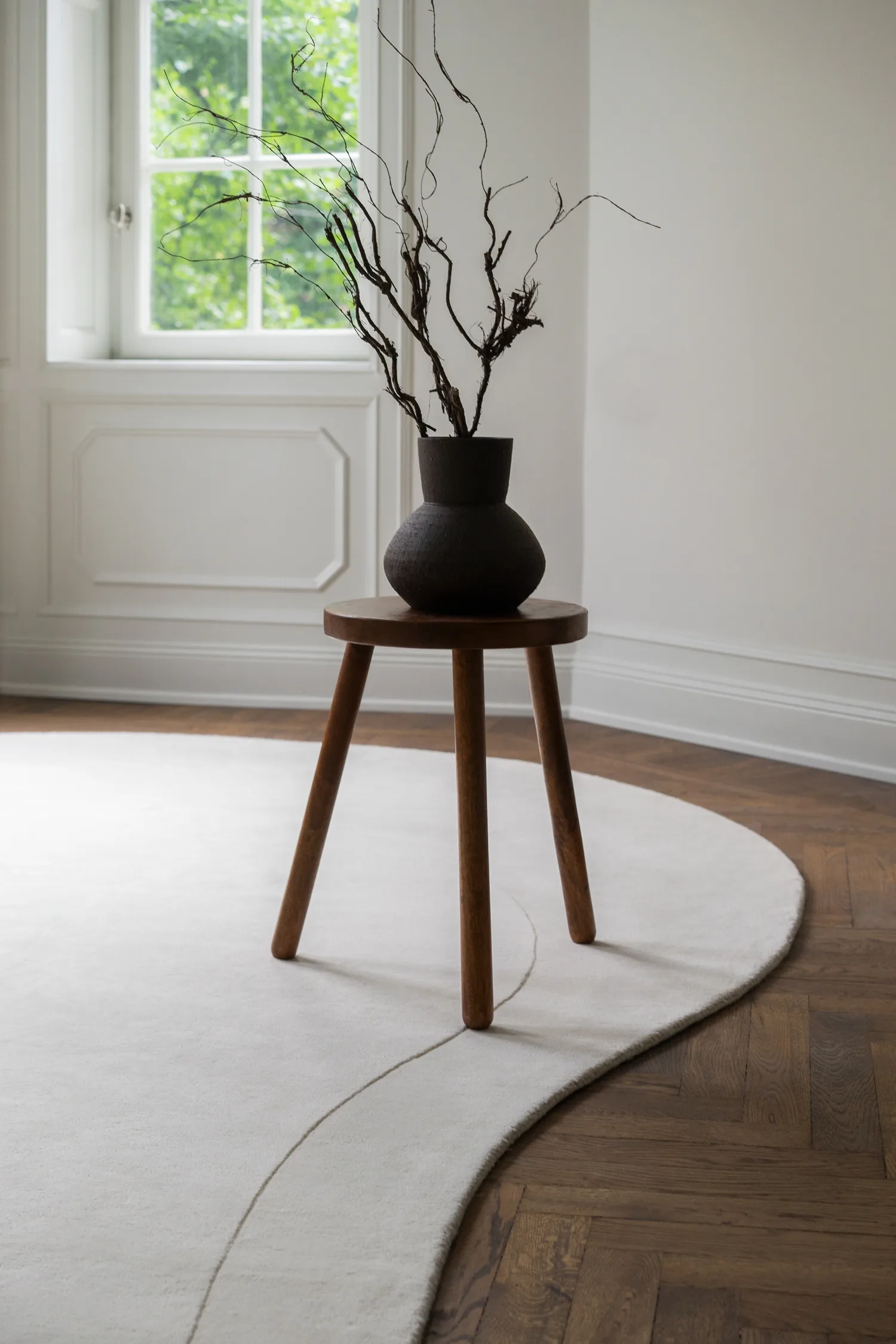 Residue ullteppe 235 x 350 cm, Bone White Layered