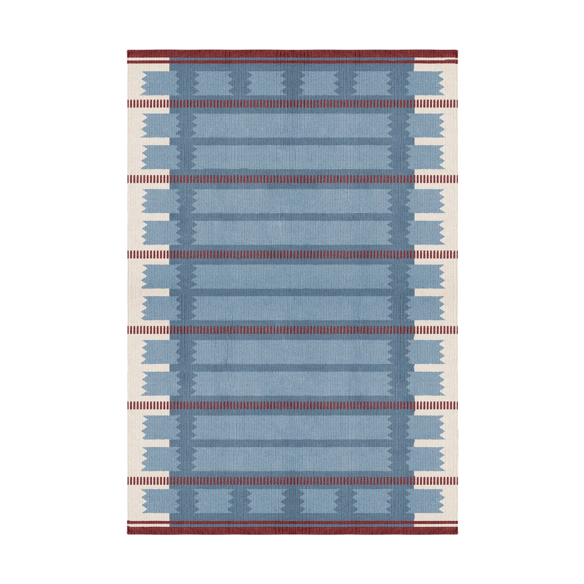 Röllakan Iris ullteppe, Petrol, 140x200 cm Layered