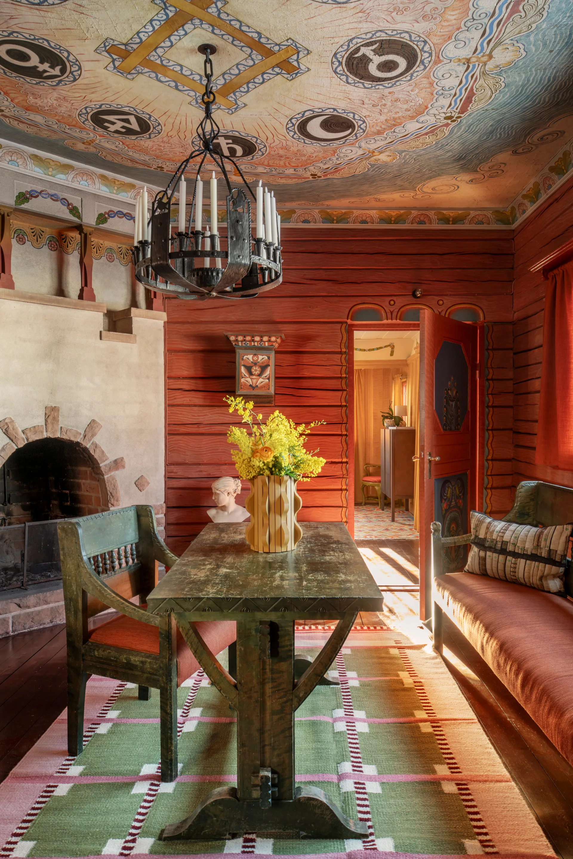 Röllakan Ruth ullteppe, Spring grass, 140x200 cm Layered