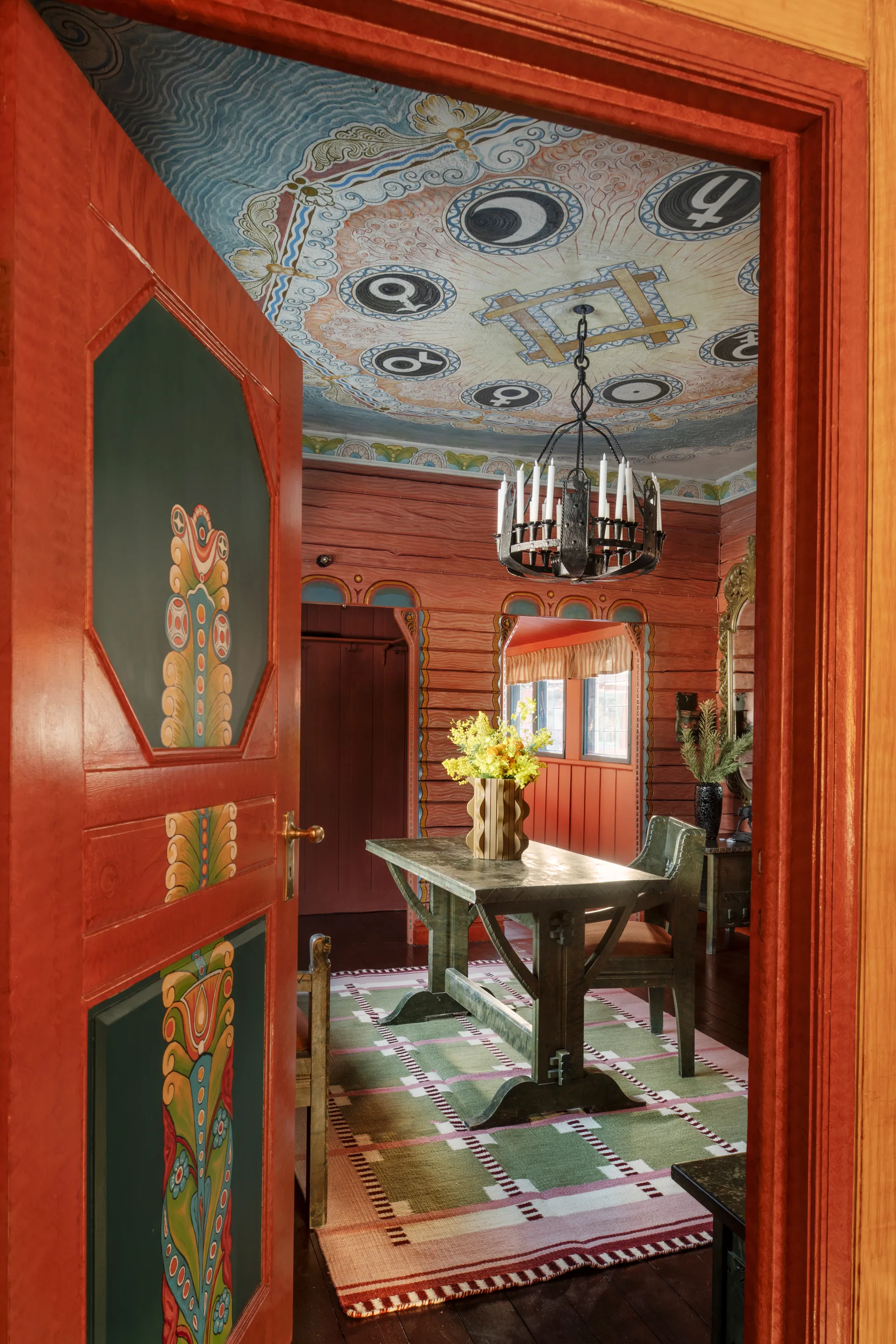 Röllakan Ruth ullteppe, Spring grass, 180x270 cm Layered