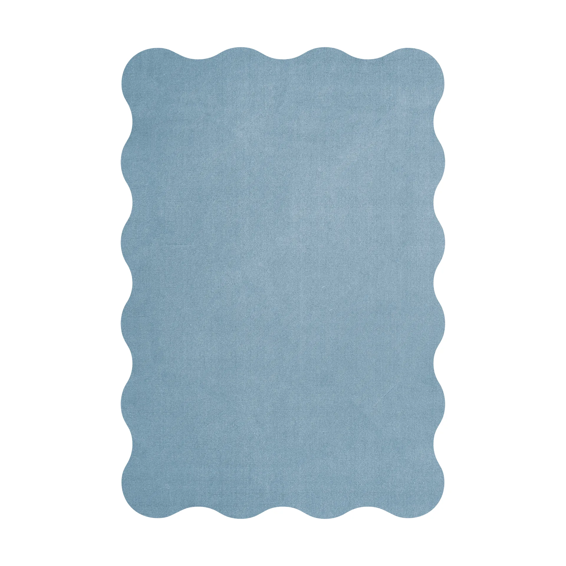Scallop ullteppe 180x270 cm, Soft blue Layered