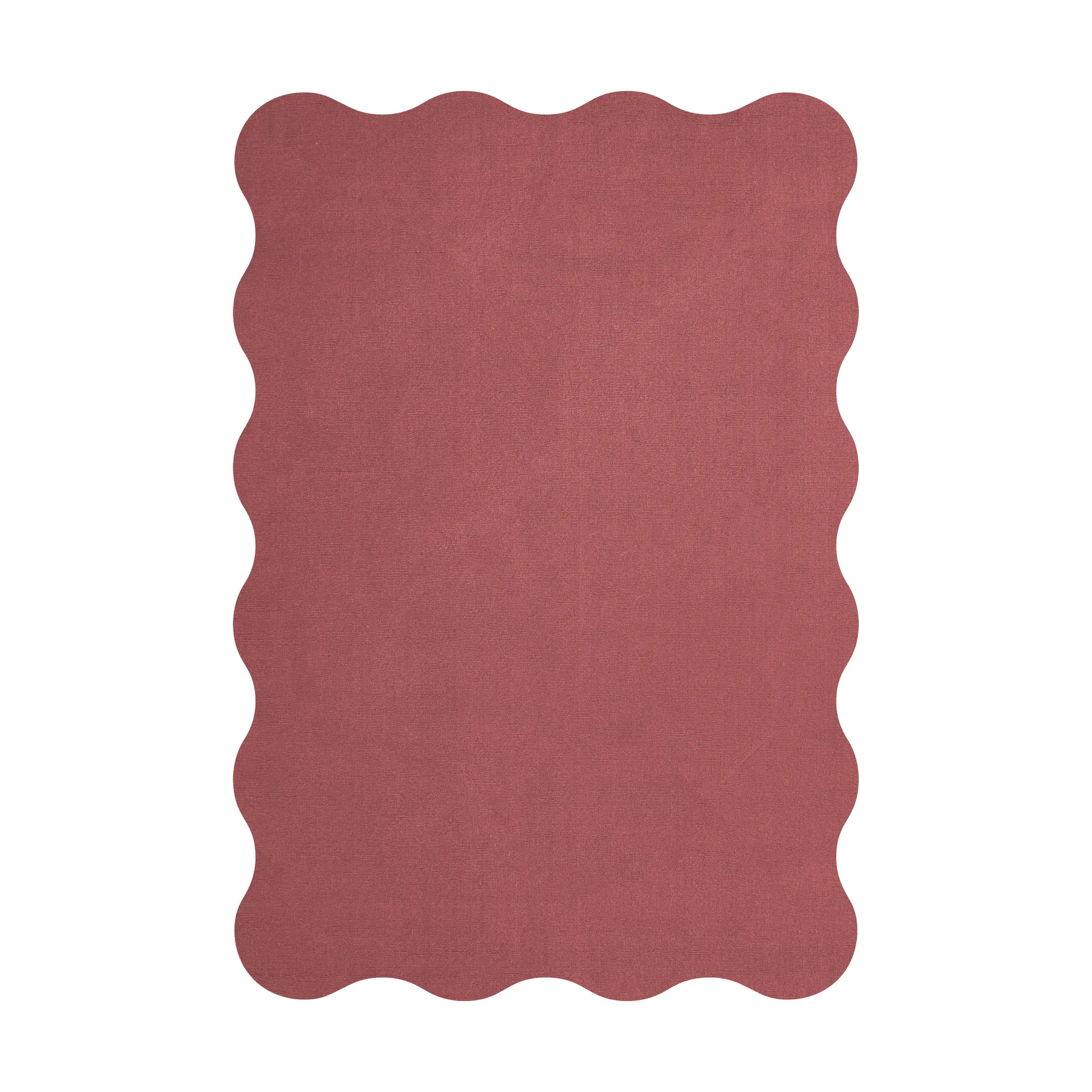 Scallop ullteppe 250x350 cm, Rosewood red Layered
