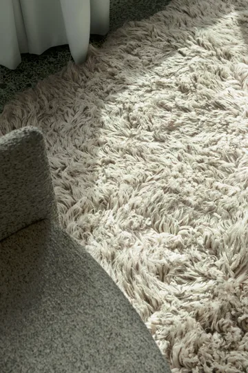 Shaggy gulvteppe 180x270 cm - Off White - Layered