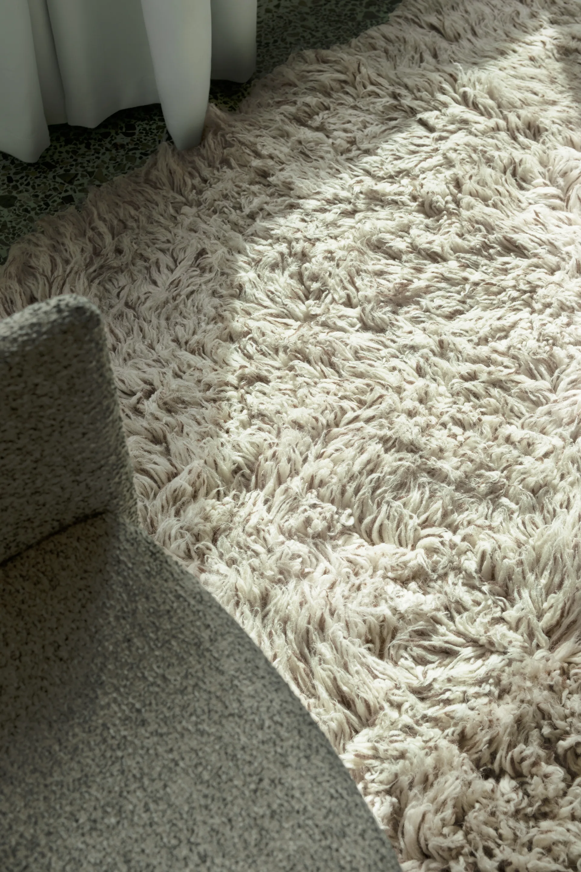 Shaggy teppe 200x300 cm, Bone White Layered