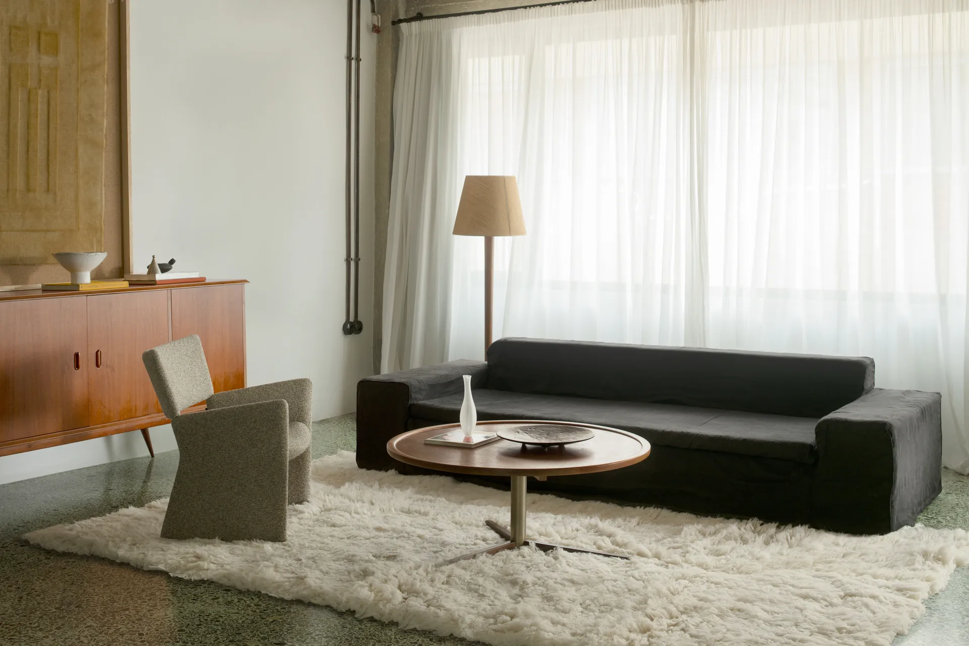 Shaggy teppe 200x300 cm, Bone White Layered