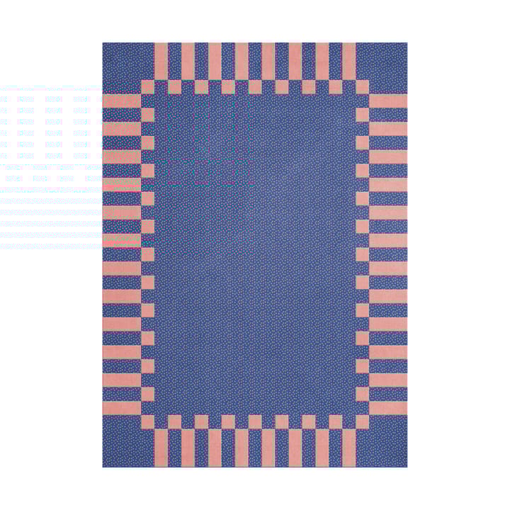 Teklan Frame ullteppe - Cobalt salmon, 200x300 cm - Layered