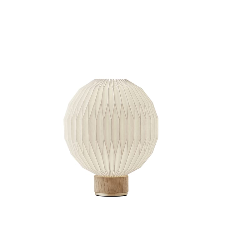 375 bordlampe - hvit, x-small- pappskjerm, lampfot i eik - Le Klint