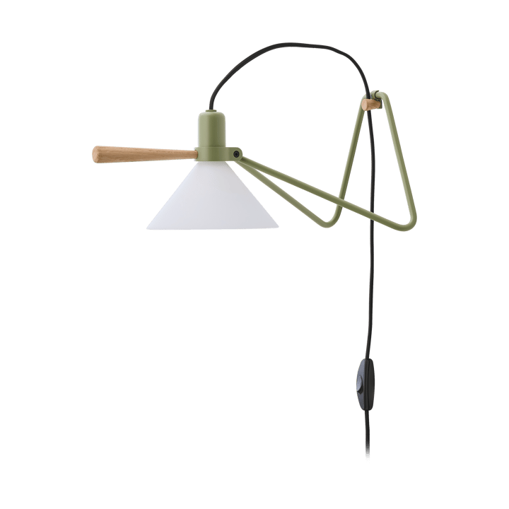 Spot vegg/bordlampe, Olive green-oak Le Klint