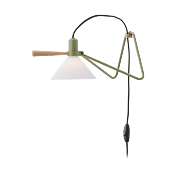 Spot vegg/bordlampe - Olive green-oak - Le Klint