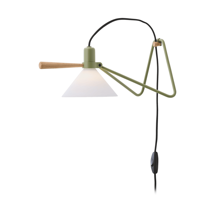 Spot vegg/bordlampe, Olive green-oak Le Klint