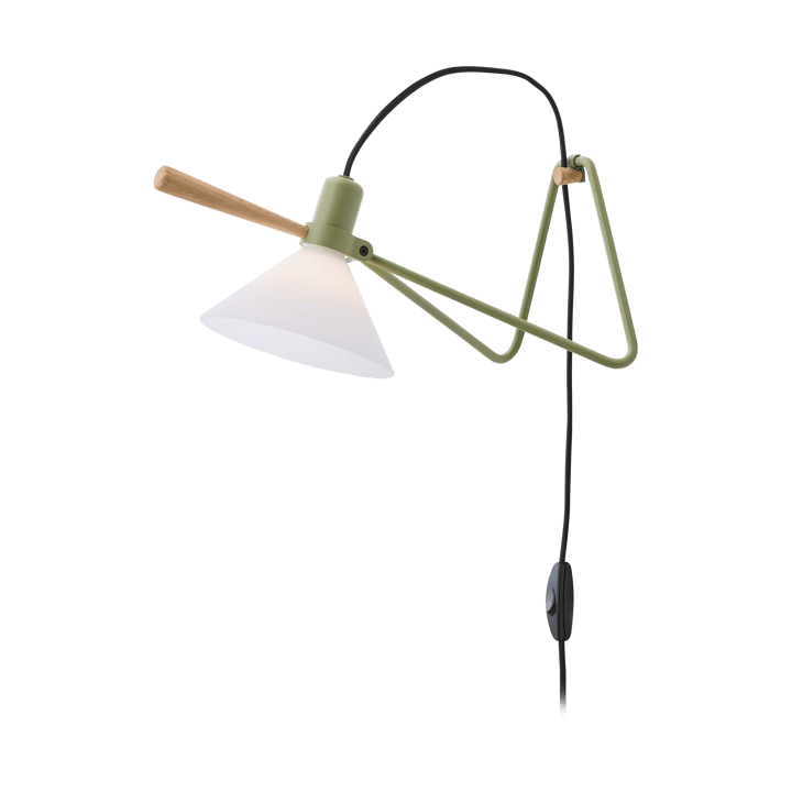 Spot vegg/bordlampe, Olive green-oak Le Klint