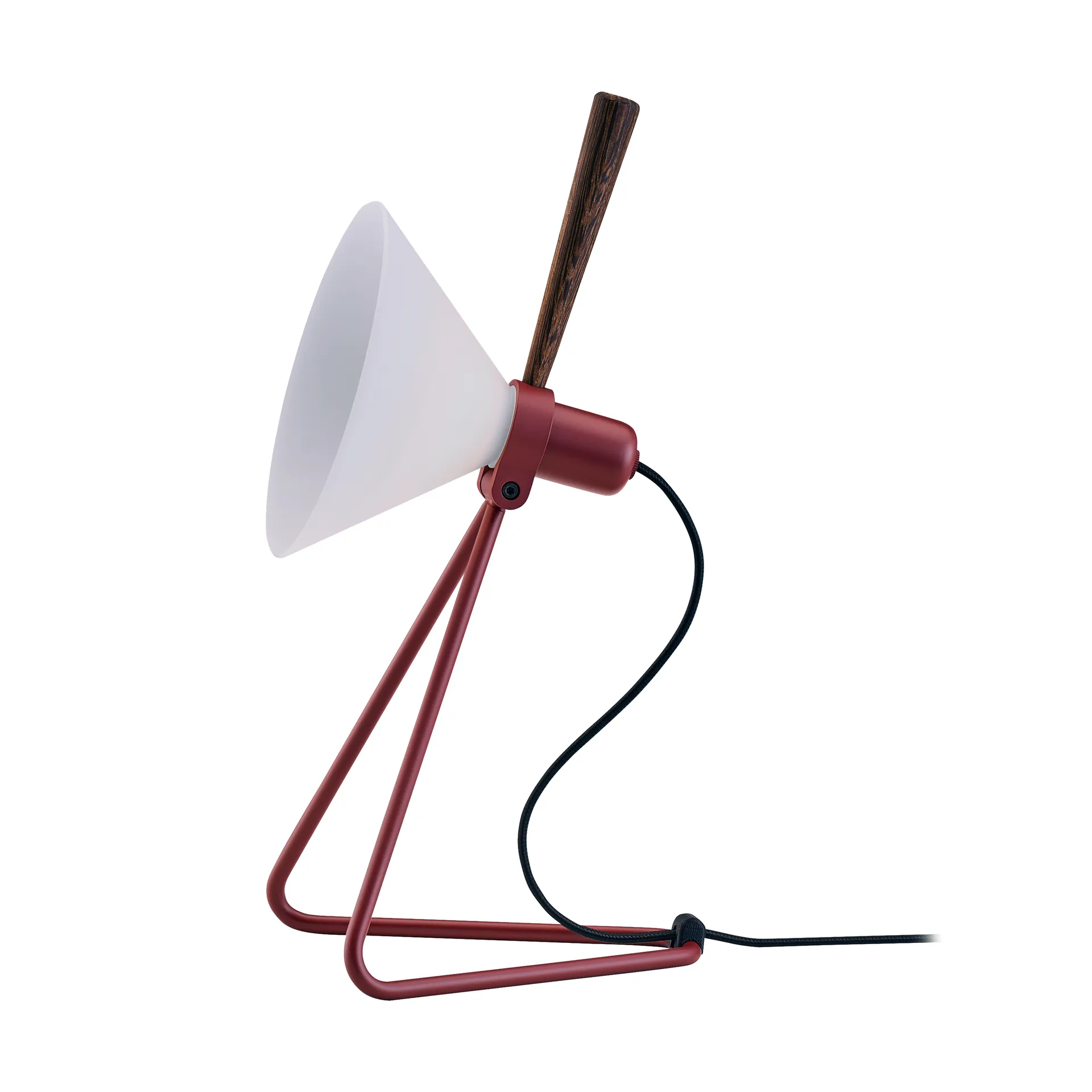 Spot vegg/bordlampe, Oxide red-røkt eik Le Klint