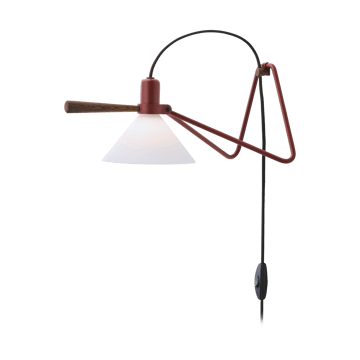 Spot vegg/bordlampe - Oxide red-røkt eik - Le Klint
